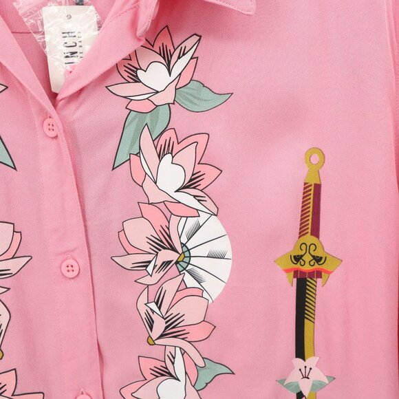 NWT Disney Her Universe Mulan Traditional Portrait Woven Button Up Shirt Top L - Picture 5 of 8